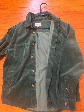 Goodfellow & Co Dark Green Corduroy Shirt Jacket
